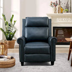 Fauteuil inclinable en cuir véritable avec dossier inclinable, accoudoirs et dossier confortables.