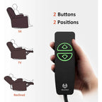 Fauteuil inclinable pivotant et à bascule MCombo grand format avec massage et chauffage, similicuir 7748