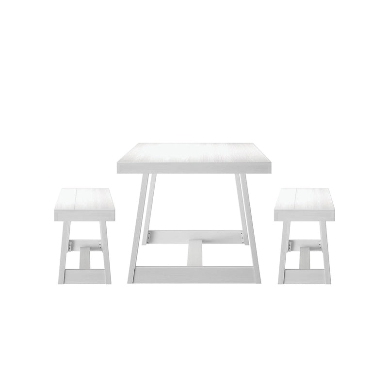 Ensemble table et bancs de salle à manger classiques Plank and Beam 72