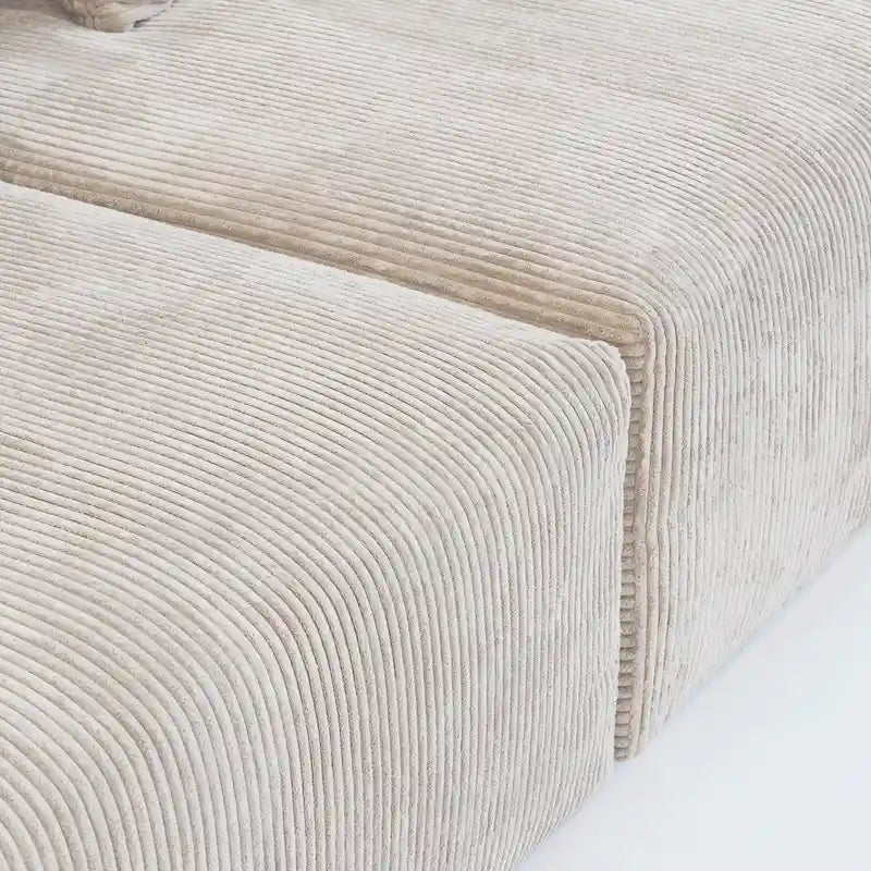 Canapé d'angle avec 4 coussins, canapé d'angle modulaire moderne et luxueux avec poufs méridienne