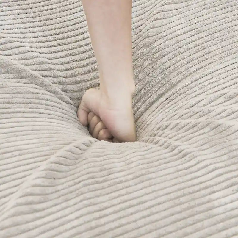 Canapé d'angle avec 4 coussins, canapé d'angle modulaire moderne et luxueux avec poufs méridienne