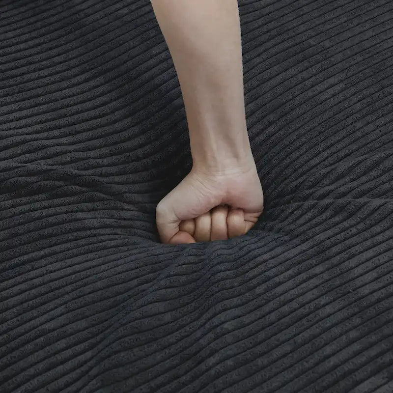 Canapé d'angle avec 4 coussins, canapé d'angle modulaire moderne et luxueux avec poufs méridienne