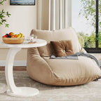 Table d'appoint ronde en bois massif, style milieu du siècle, en forme de C, pour salon et chambre.