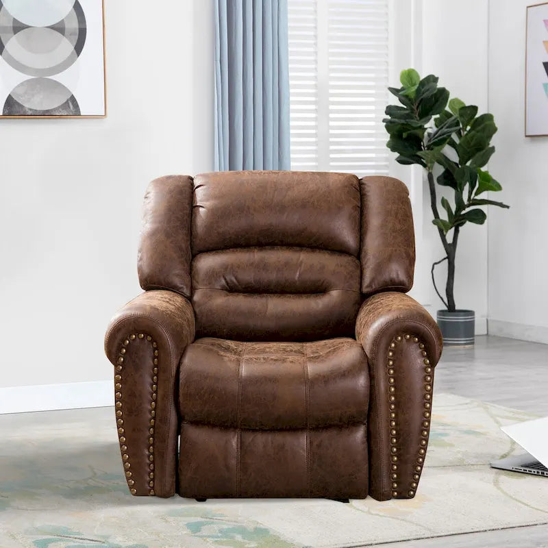 Fauteuil inclinable électrique en cuir respirant avec port USB pour salon et salle de cinéma