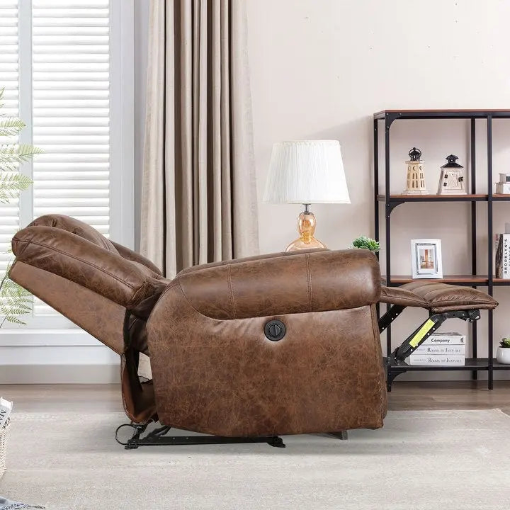 Fauteuil inclinable électrique en cuir respirant avec port USB pour salon et salle de cinéma