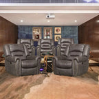 Fauteuil inclinable électrique en cuir respirant avec port USB pour salon et salle de cinéma