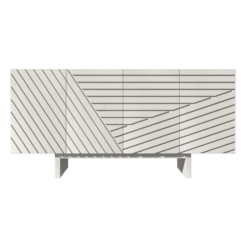 Buffet/meuble-lavabo Clihome style milieu du siècle en bois, 4 portes