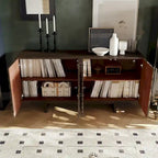 Buffet/meuble-lavabo Clihome style milieu du siècle en bois, 4 portes