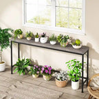 Table console étroite de 180 cm de long, table de bar de 95 cm de haut