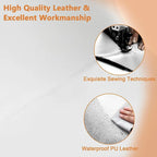 Ensemble de 2 chaises de salle à manger Bossin en similicuir, 45,7 cm (18 pouces), avec dossier et pieds en métal.