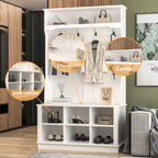 Porte-manteau de 39,8 cm de large avec banc et meuble à chaussures pour l'entrée