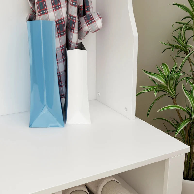 Porte-manteau de 39,8 cm de large avec banc et meuble à chaussures pour l'entrée