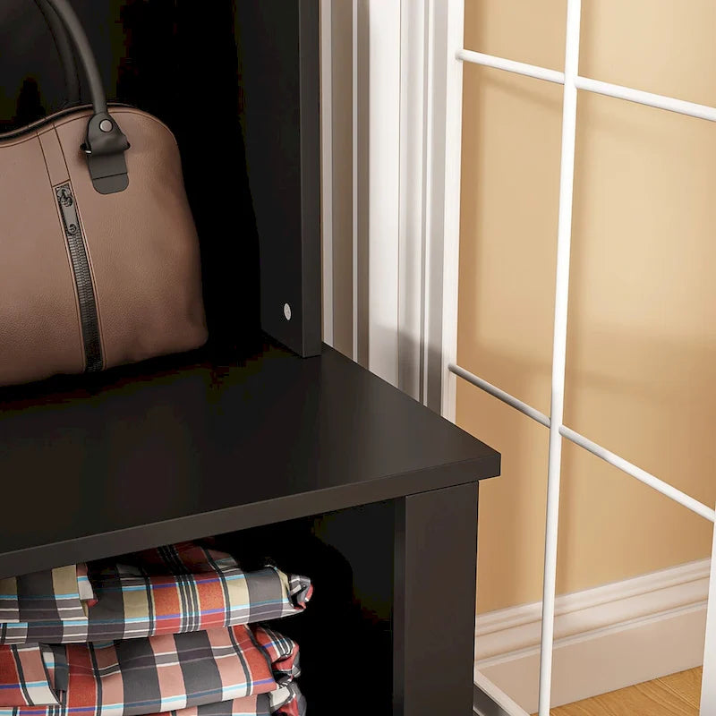 Porte-manteau de 39,8 cm de large avec banc et meuble à chaussures pour l'entrée