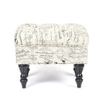 Tabouret ottoman Adeco avec repose-pieds capitonné et tissu à motif floral