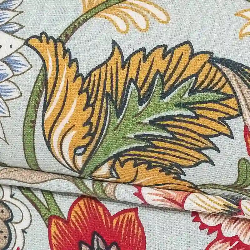 Tabouret ottoman Adeco avec repose-pieds capitonné et tissu à motif floral