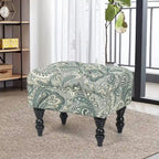 Tabouret ottoman Adeco avec repose-pieds capitonné et tissu à motif floral