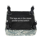 Tabouret ottoman Adeco avec repose-pieds capitonné et tissu à motif floral