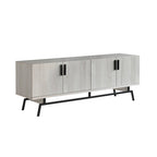 Meuble TV Adela moderne de 152 cm (60 pouces) avec base en métal et 4 portes