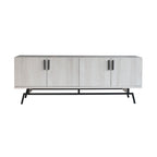 Meuble TV Adela moderne de 152 cm (60 pouces) avec base en métal et 4 portes