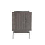 Meuble TV Adela moderne de 152 cm (60 pouces) avec base en métal et 4 portes