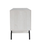 Meuble TV Adela moderne de 152 cm (60 pouces) avec base en métal et 4 portes