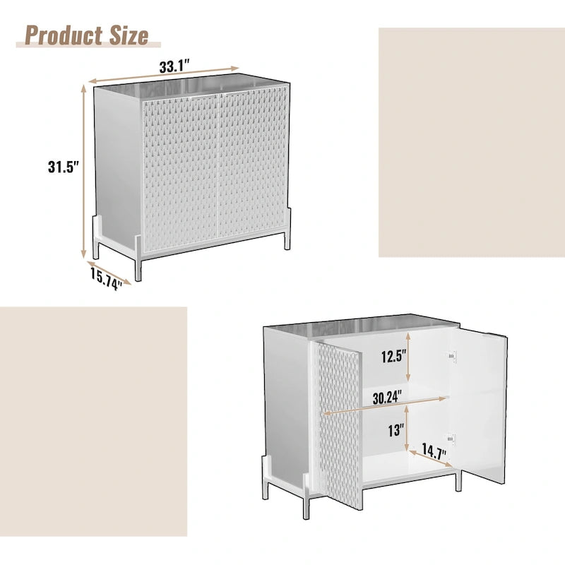 Buffet d'appoint moderne et brillant Clihome