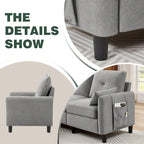 Ensemble canapé d'angle 3 pièces avec pouf et fauteuil