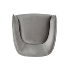 Fauteuil d'appoint Vianne en velours avec dossier incurvé et pieds en acrylique par iNSPIRE Q Bold