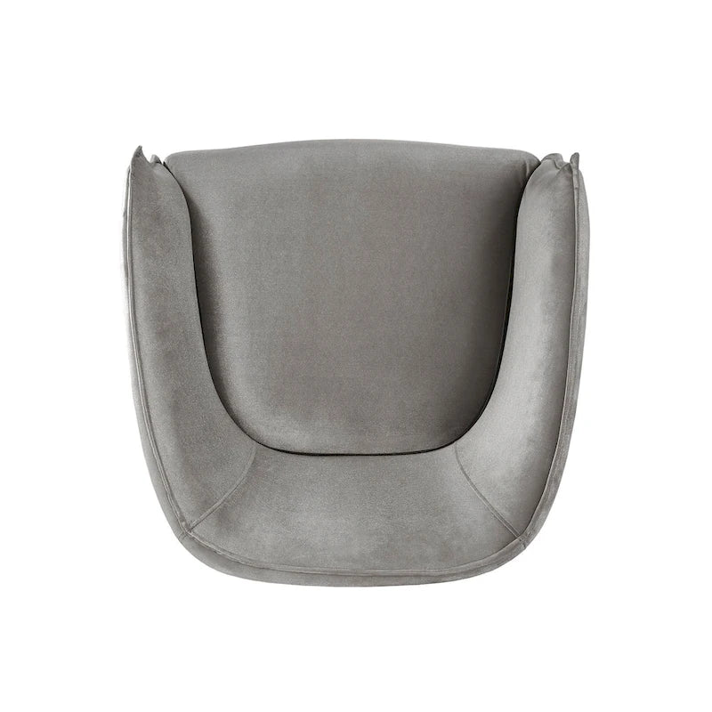 Fauteuil d'appoint Vianne en velours avec dossier incurvé et pieds en acrylique par iNSPIRE Q Bold