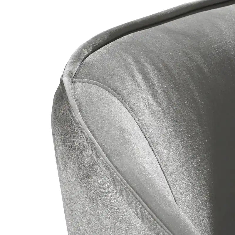 Fauteuil d'appoint Vianne en velours avec dossier incurvé et pieds en acrylique par iNSPIRE Q Bold