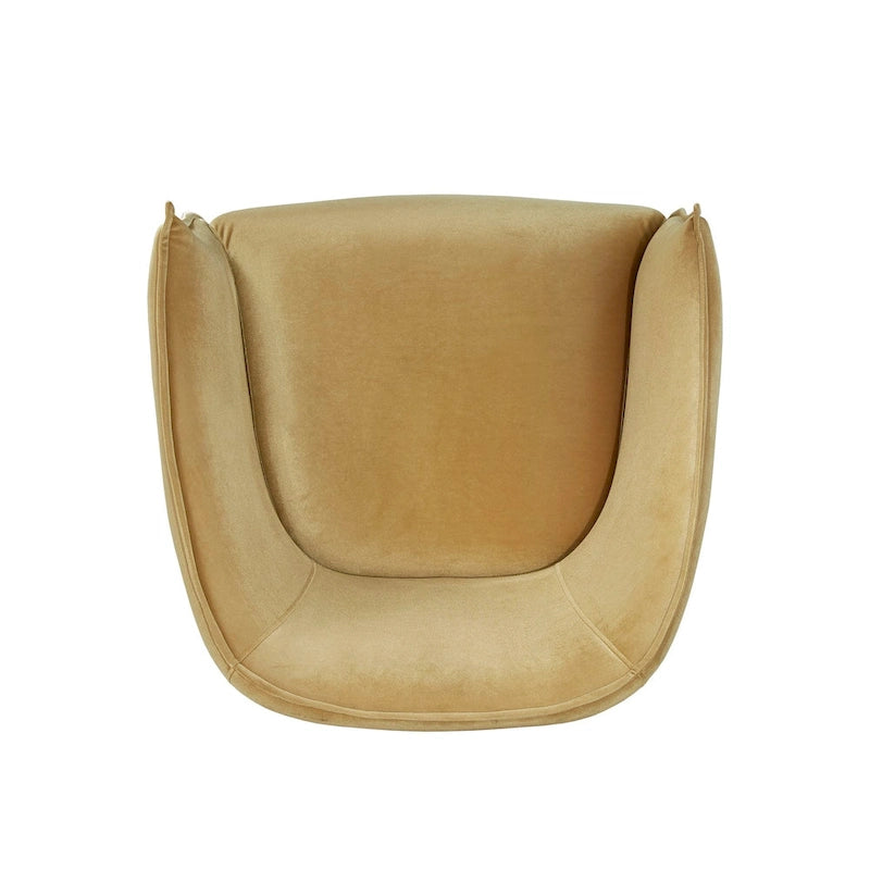 Fauteuil d'appoint Vianne en velours avec dossier incurvé et pieds en acrylique par iNSPIRE Q Bold