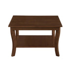 Table basse carrée American Heritage de Convenience Concepts avec étagère