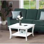 Table basse carrée American Heritage de Convenience Concepts avec étagère