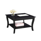 Table basse carrée American Heritage de Convenience Concepts avec étagère