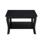 Table basse carrée American Heritage de Convenience Concepts avec étagère