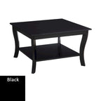 Table basse carrée American Heritage de Convenience Concepts avec étagère