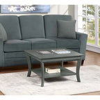 Table basse carrée American Heritage de Convenience Concepts avec étagère