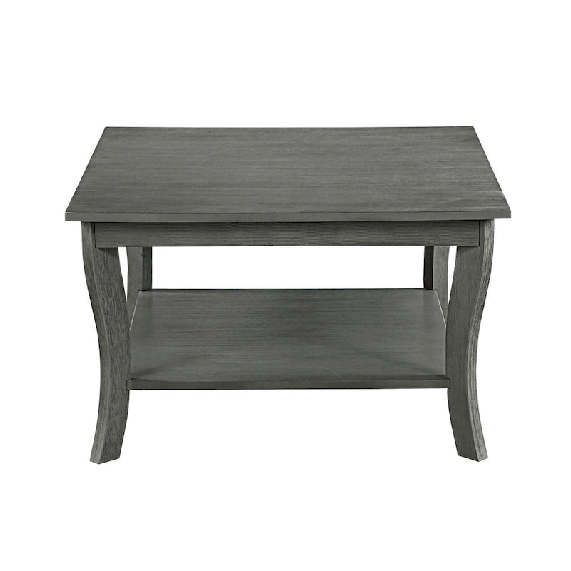 Table basse carrée American Heritage de Convenience Concepts avec étagère