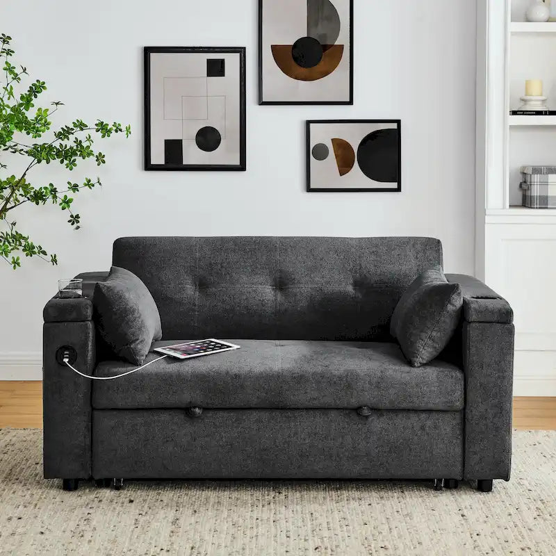 Canapé-lit gigogne 54 pouces, canapé-lit inclinable double