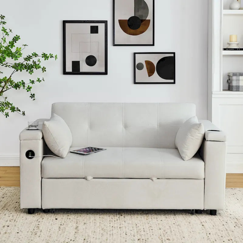 Canapé-lit gigogne 54 pouces, canapé-lit inclinable double