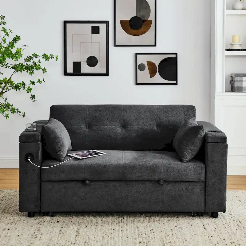 Canapé-lit gigogne 54 pouces, canapé-lit inclinable double