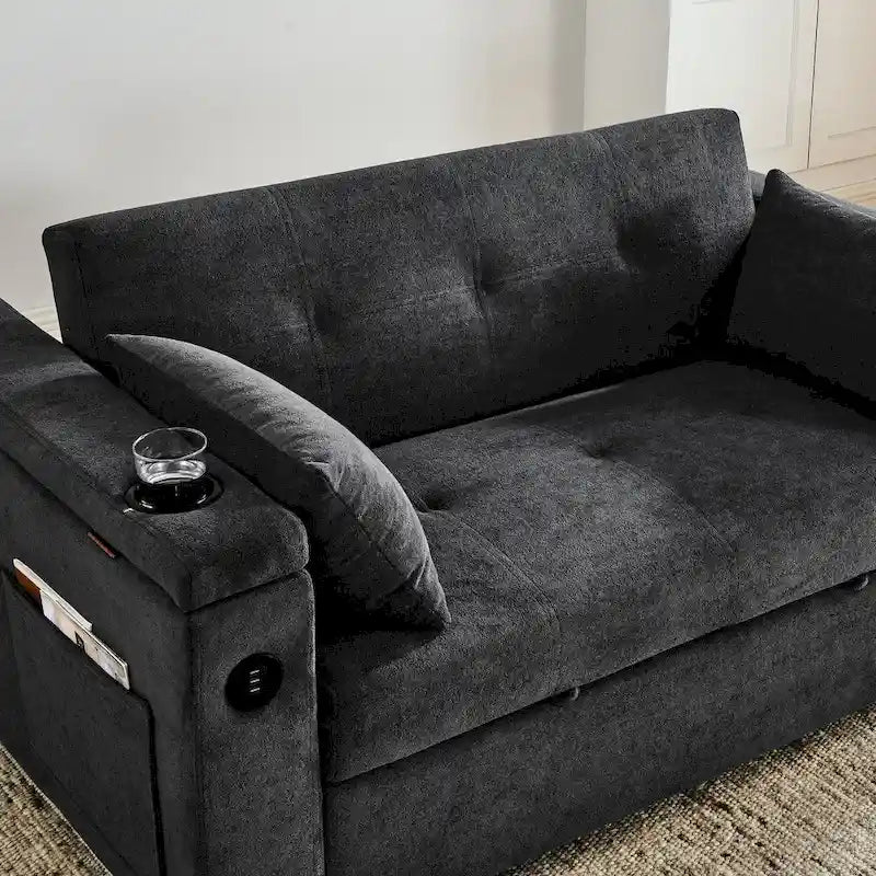 Canapé-lit gigogne 54 pouces, canapé-lit inclinable double