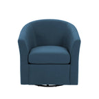 Fauteuil pivotant moderne rembourré de style tonneau, fauteuil d'appoint pour salon