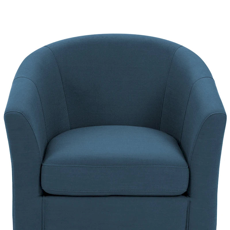 Fauteuil pivotant moderne rembourré de style tonneau, fauteuil d'appoint pour salon