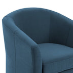 Fauteuil pivotant moderne rembourré de style tonneau, fauteuil d'appoint pour salon