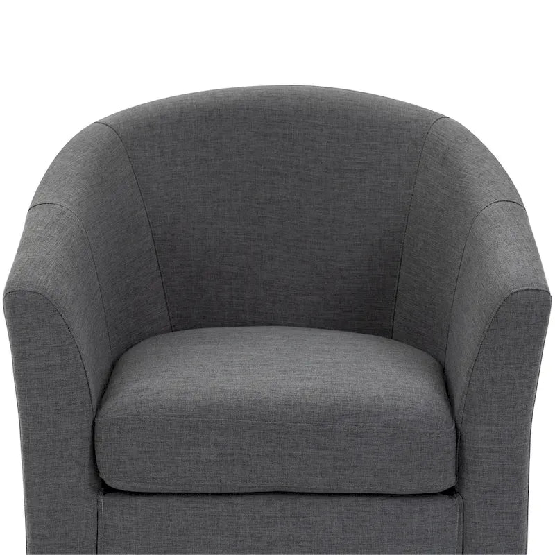 Fauteuil pivotant moderne rembourré de style tonneau, fauteuil d'appoint pour salon