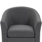 Fauteuil pivotant moderne rembourré de style tonneau, fauteuil d'appoint pour salon