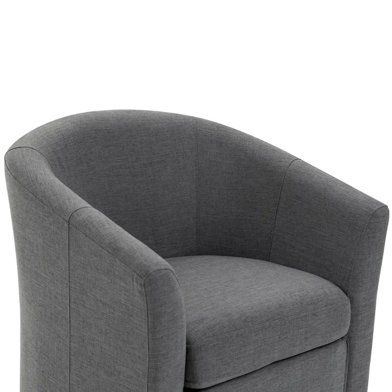 Fauteuil pivotant moderne rembourré de style tonneau, fauteuil d'appoint pour salon