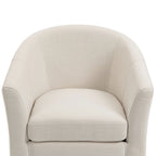 Fauteuil pivotant moderne rembourré de style tonneau, fauteuil d'appoint pour salon