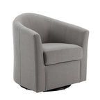 Fauteuil pivotant moderne rembourré de style tonneau, fauteuil d'appoint pour salon